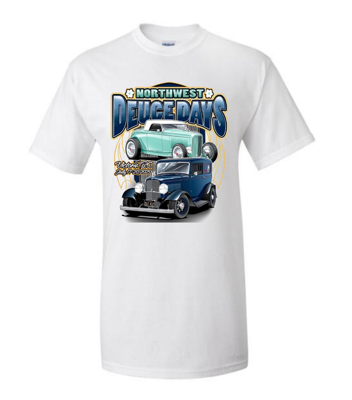 Front of Northwest Deuce Days 2025 official tee in white. 